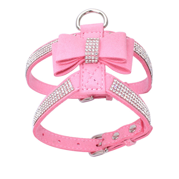 Pet Harness Leash With Rhinestone