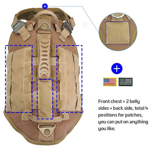 Pet Tactical Military Harness And Vest