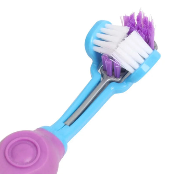 New Style 3-sided Pet Toothbrush