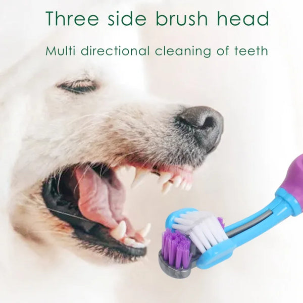 New Style 3-sided Pet Toothbrush