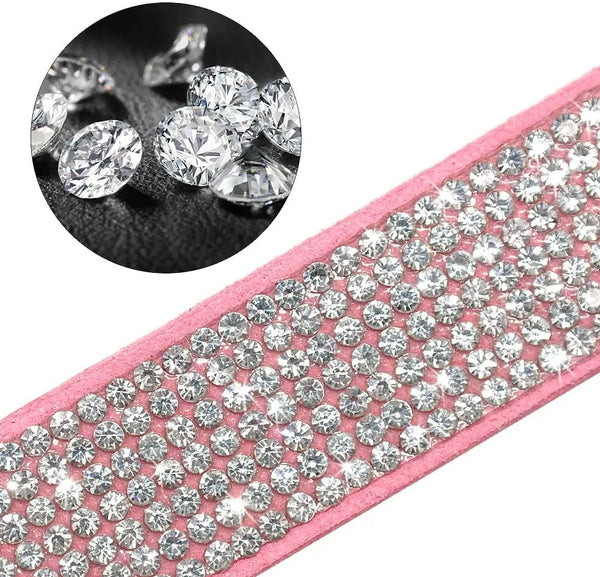 Pet Harness Leash With Rhinestone