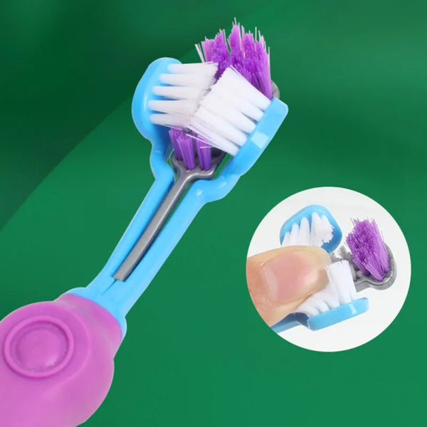 New Style 3-sided Pet Toothbrush