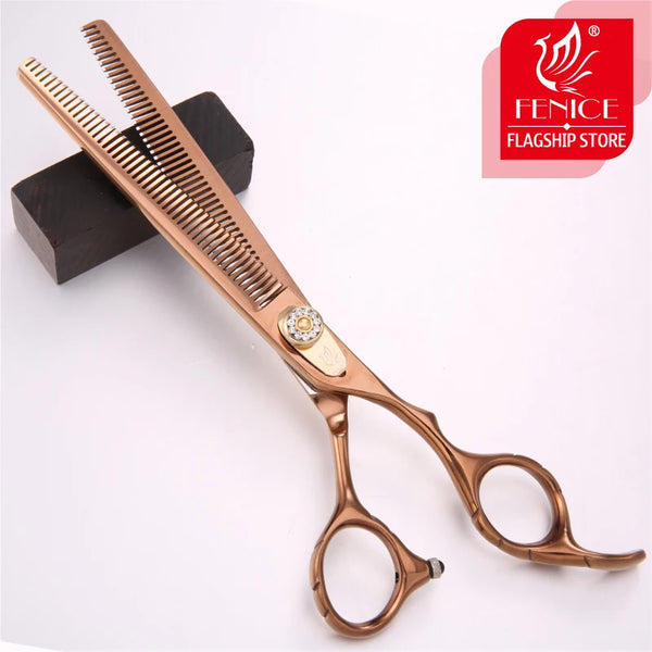 Fenice 7.0 inch Double Teeth Pet Thinning Scissors