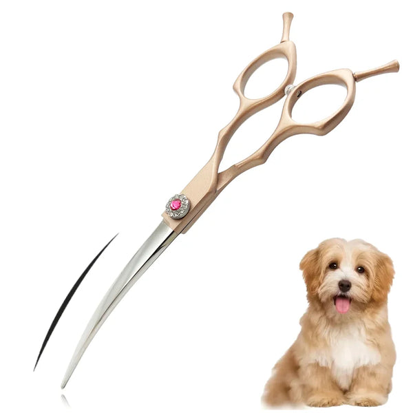 Professional Curved Pet Grooming Scissors