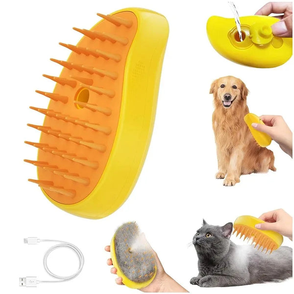 Cat And Dog Steam Brush Removes Hair