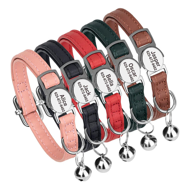 PU Leather Cats Collars