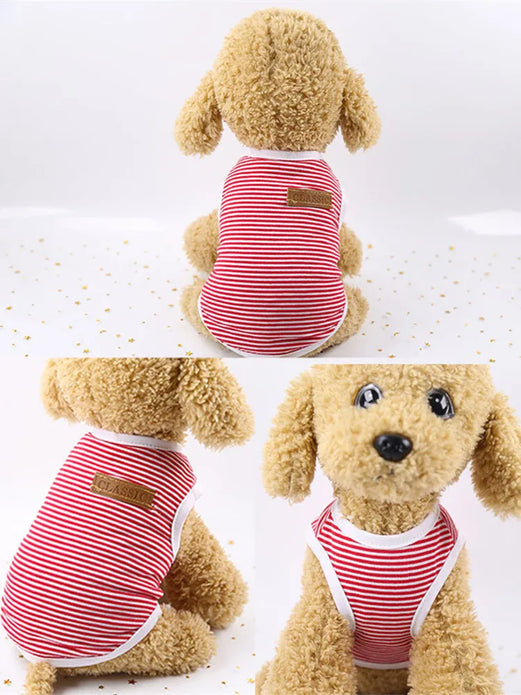 Pet Summer Classic Breathable Stripe Tshirt