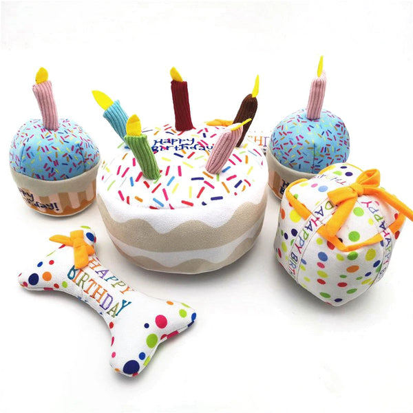 Pet Birthday Cake Shape Toy