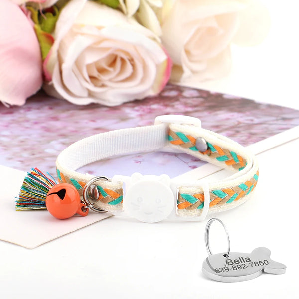 Personalized Nylon Cat Collar