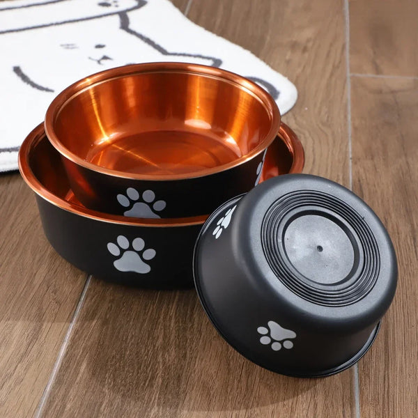 Stainless Steel Pet Non Slip  Feeding Bowls