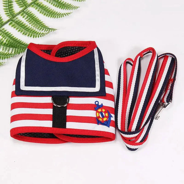 Soft Breathable Navy Style Pet Leash