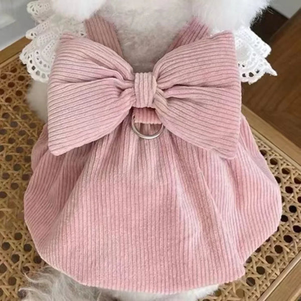 Princess Dress Pet Bowknot Sweet Sweater