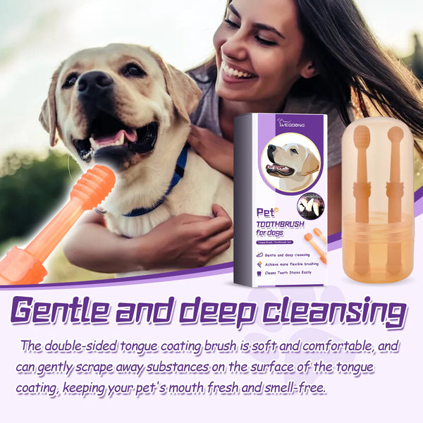 Pet Silicone 2 Sets  Brush + Toothbrush