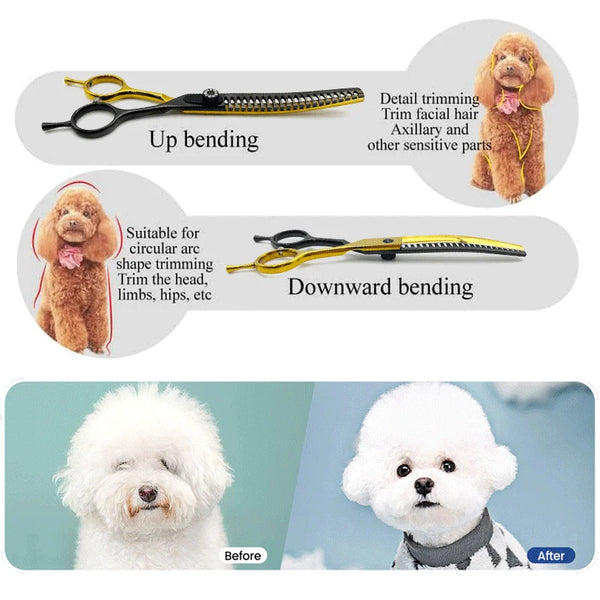 Curved Chunker Scissors For Pets