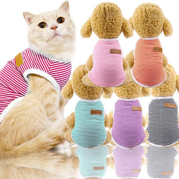 Pet Summer Classic Breathable Stripe Tshirt