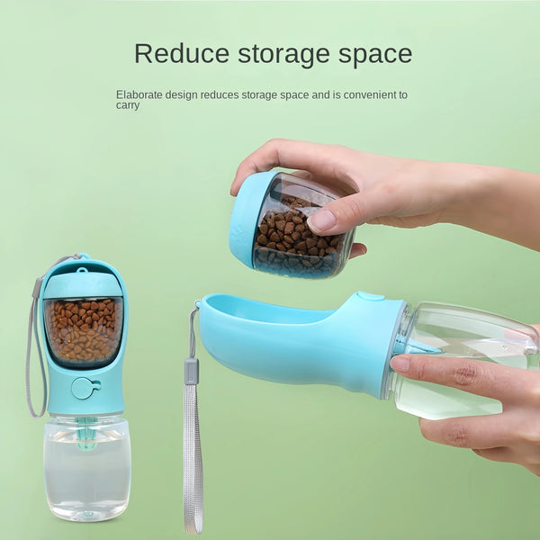 Pet Portable Water Bottle with Food Feeder