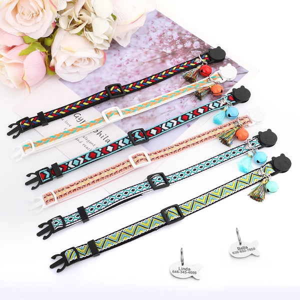 Personalized Nylon Cat Collar