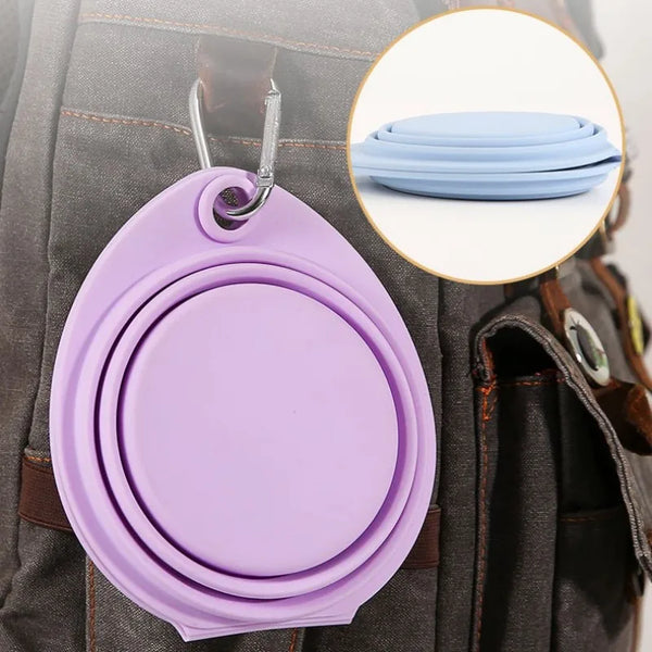 Foldable Silicone Double Pet Bowl