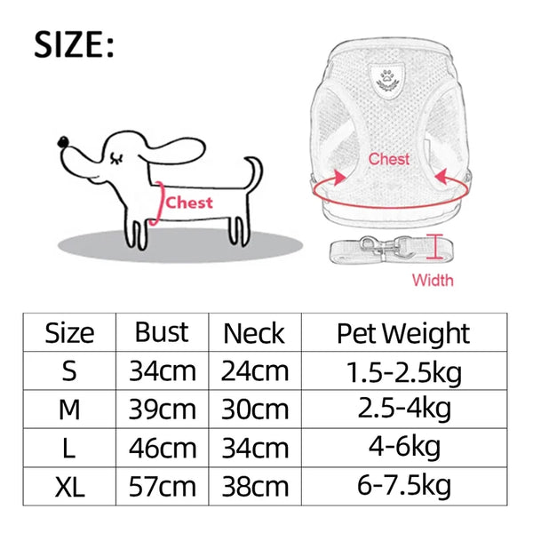 Pets Harness Adjustable Vest