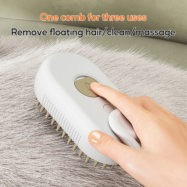 Pet Electric Steam Hair Removal Brush