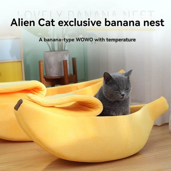 Pet Banana Shaped Warm Bed