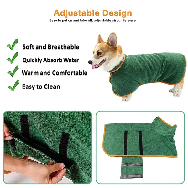 Dog Bathrobe Bath Towels