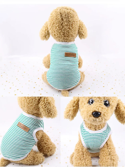 Pet Summer Classic Breathable Stripe Tshirt