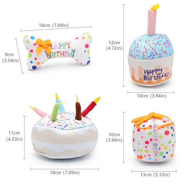 Pet Birthday Cake Shape Toy