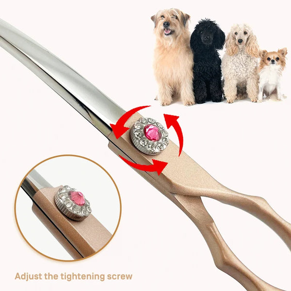 Professional Curved Pet Grooming Scissors