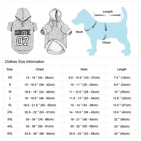 Personalized Pet Name Clothing Hoodies