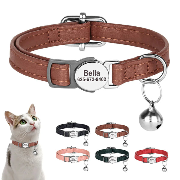 PU Leather Cats Collars