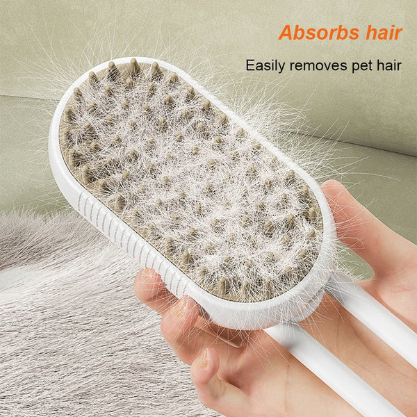 Pet Electric Steam Hair Removal Brush