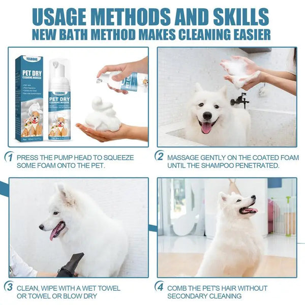 Waterless Cat Shampoo  Bathless Cleaning Odor Eliminator