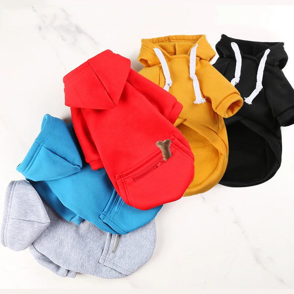 Large Clothes Winter Warm Dog Hoodies