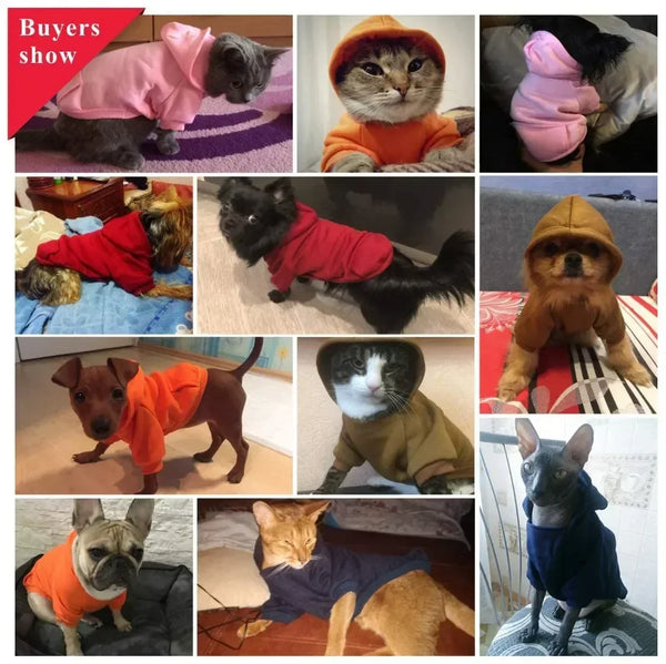 Pet Winter Warm Hoodies