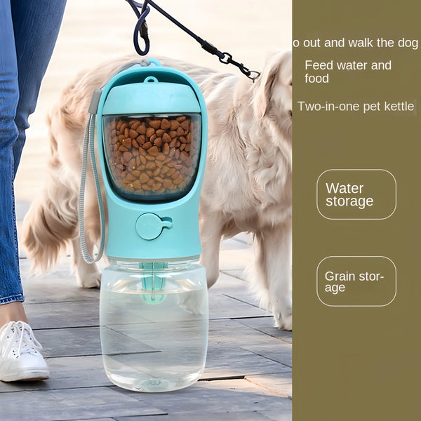 Pet Portable Water Bottle with Food Feeder