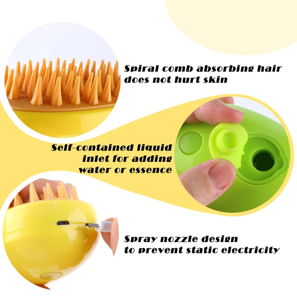 Electric Spray Pet Hair Brush