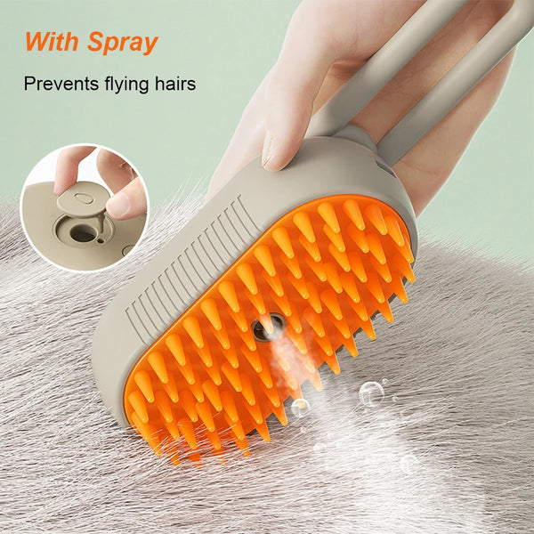 Pet Electric Steam Hair Removal Brush