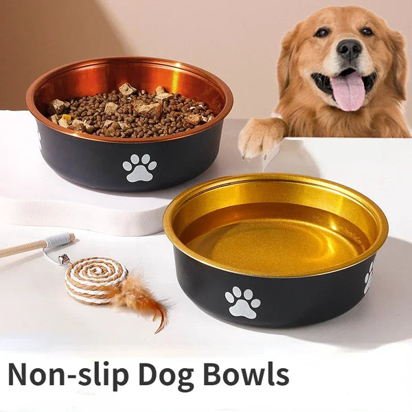 Stainless Steel Pet Non Slip  Feeding Bowls